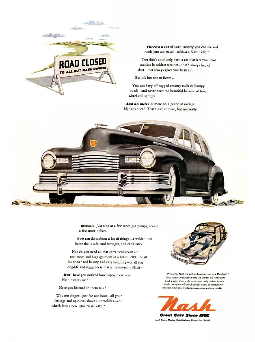 1948 Nash Auto Advertising